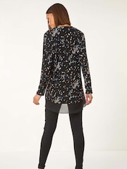 Roman Abstract Print V-Neck Tunic Top - Bild 3 von 5