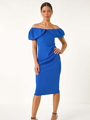 Roman Scuba Bardot Stretch Midi Dress - Bild 2 von 5