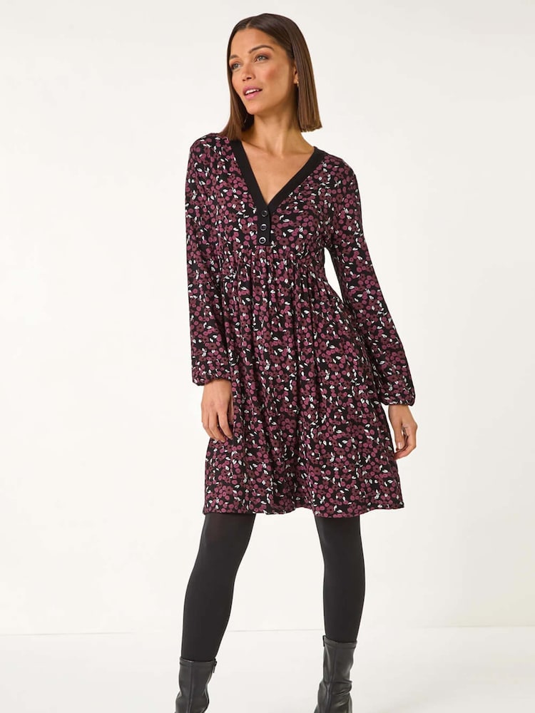 Vestido Roman com estampa floral e detalhes em botões - Imagem 2 de 5