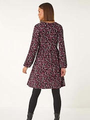 Vestido Roman com estampa floral e detalhes em botões - Imagem 3 de 5