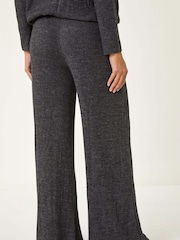 Roman Grey Soft Touch Wide Leg Trousers - Image 3 of 5