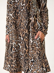 Roman Natural Animal Print Swing Dress - Image 5 of 5
