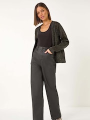 Roman Black Shimmer Hotfix Cardigan - Image 2 of 5
