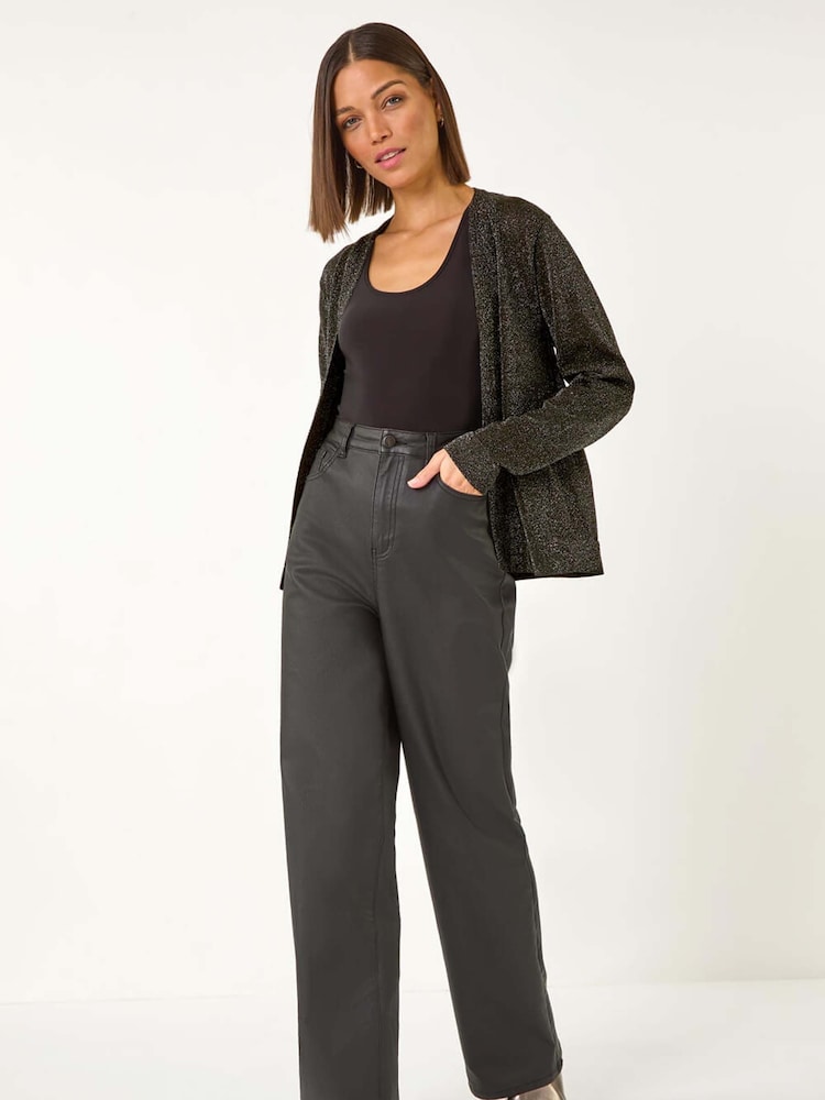 Roman Black Shimmer Hotfix Cardigan - Image 2 of 5