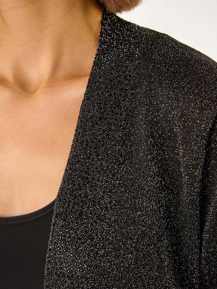 Roman Black Shimmer Hotfix Cardigan - Image 5 of 5 Roman Black Shimmer Hotfix Cardigan - Image 5 of 5