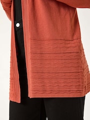 Roman Orange Stitch Detail Hem Knit Cardigan - Image 5 of 5