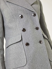 Roman Grey Double Breasted Longline Coat - Image 5 of 5