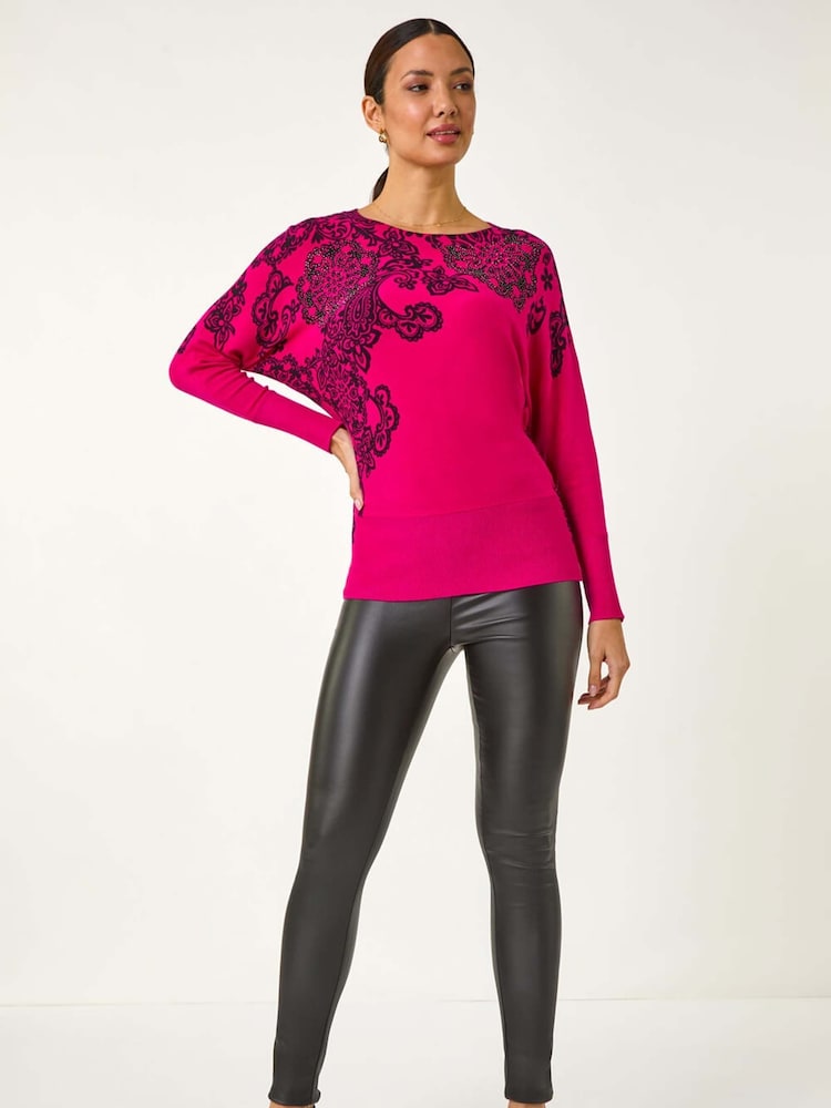 Roman Henna Print Hotfix Detail Knit Jumper - Imagen 2 de 5 Roman Henna Print Hotfix Detail Knit Jumper - Imagen 2 de 5