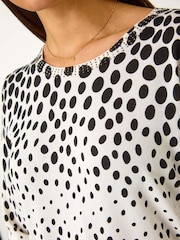 Roman Black Cascade Spot Print Knit Jumper - Image 5 of 5