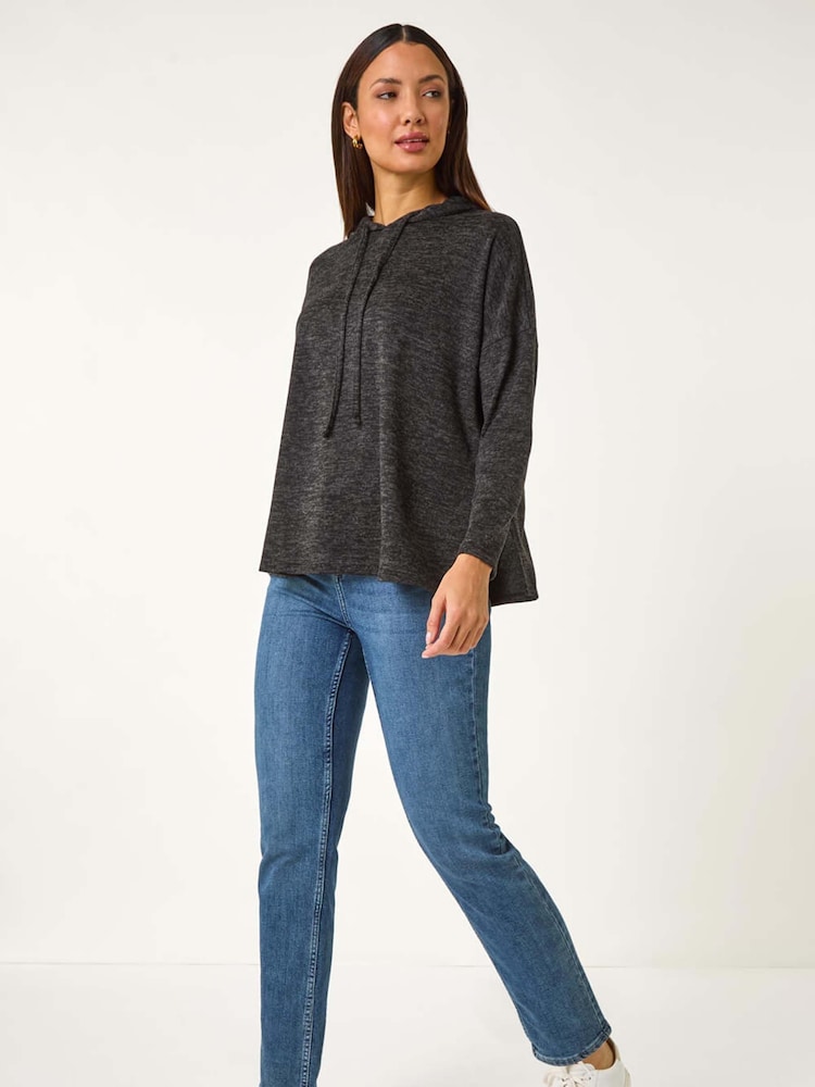 Roman Black Soft Drawstring Hoodie - Image 2 of 5