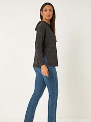 Roman Black Soft Drawstring Hoodie - Image 3 of 5