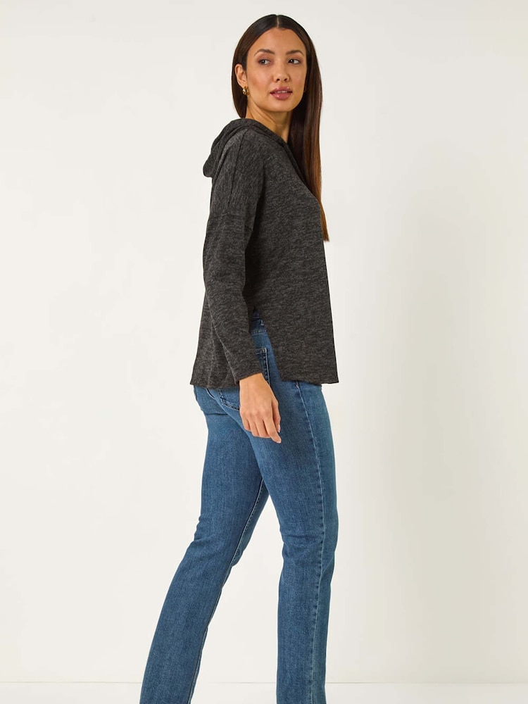 Roman Black Soft Drawstring Hoodie - Image 3 of 5