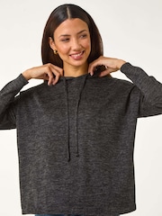 Roman Black Soft Drawstring Hoodie - Image 4 of 5