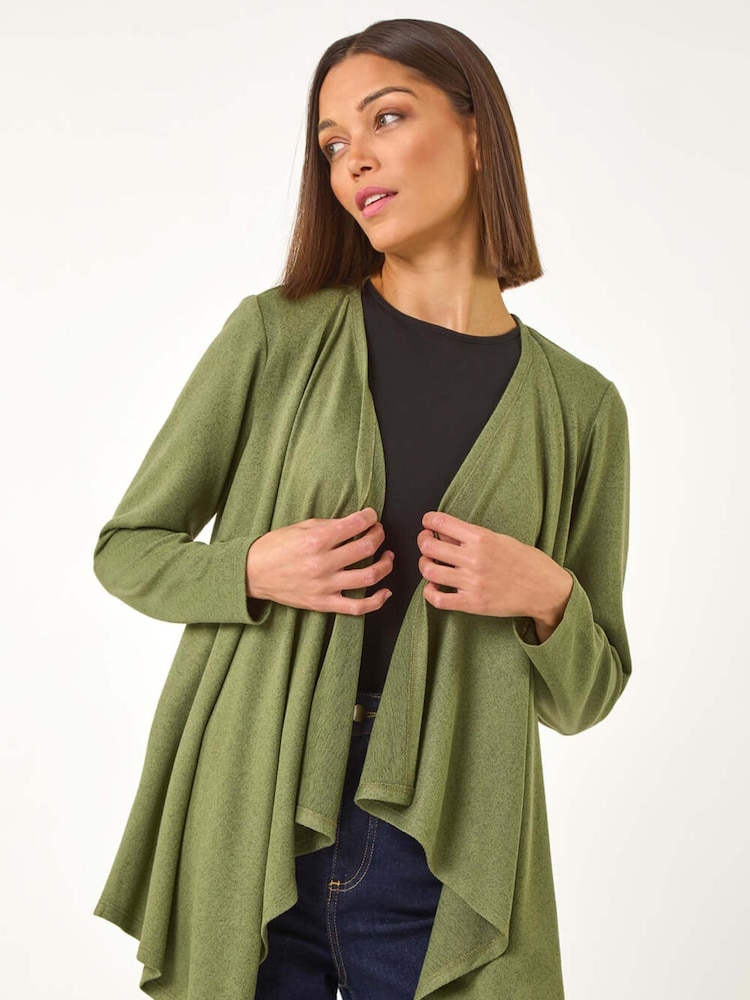 Roman Green Waterfall Stretch Cardigan - Image 1 of 5