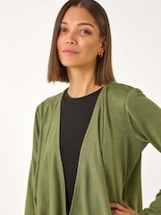 Roman Green Waterfall Stretch Cardigan - Image 4 of 5