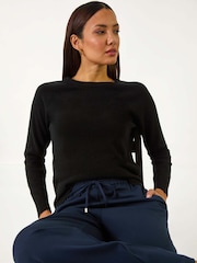 Roman Blue Wide Leg Ponte Trousers - Image 2 of 5