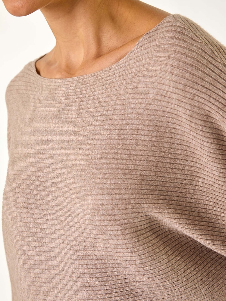 Natural - Roman Ribbed Batwing Knit Jumper - Imagen 5 de 5 Natural - Roman Ribbed Batwing Knit Jumper - Imagen 5 de 5