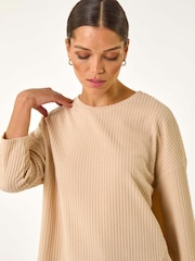 Roman Natural Textured Jersey Slouch Jumper - Image 1 of 5