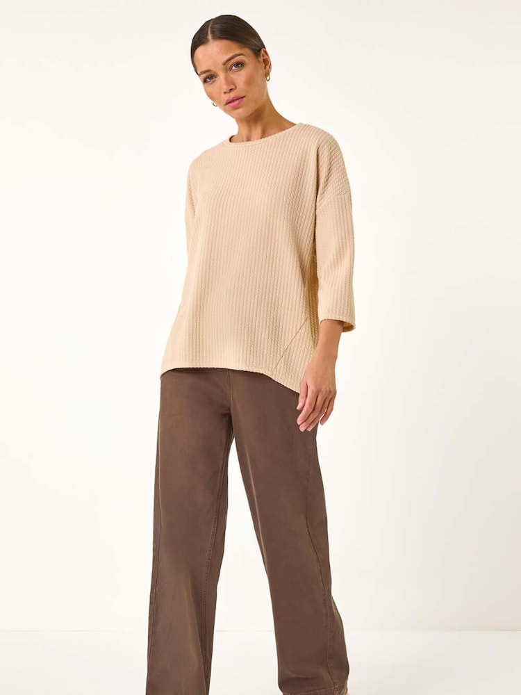 Roman Natural Textured Jersey Slouch Jumper - Image 2 of 5