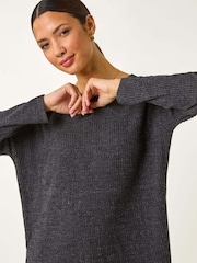 Roman Relaxed Ribbed Side Split Top - Image 4 of 5