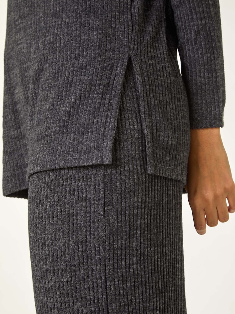 Roman Relaxed Ribbed Side Split Top - Image 5 of 5