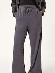 Roman Grey Wide Leg Ponte Trousers - Image 4 of 5