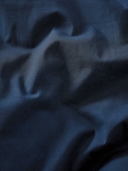 Navy Pure 100% Cotton 144 Thread Count Duvet Cover and Pillowcase Set - Image 3 of 4
