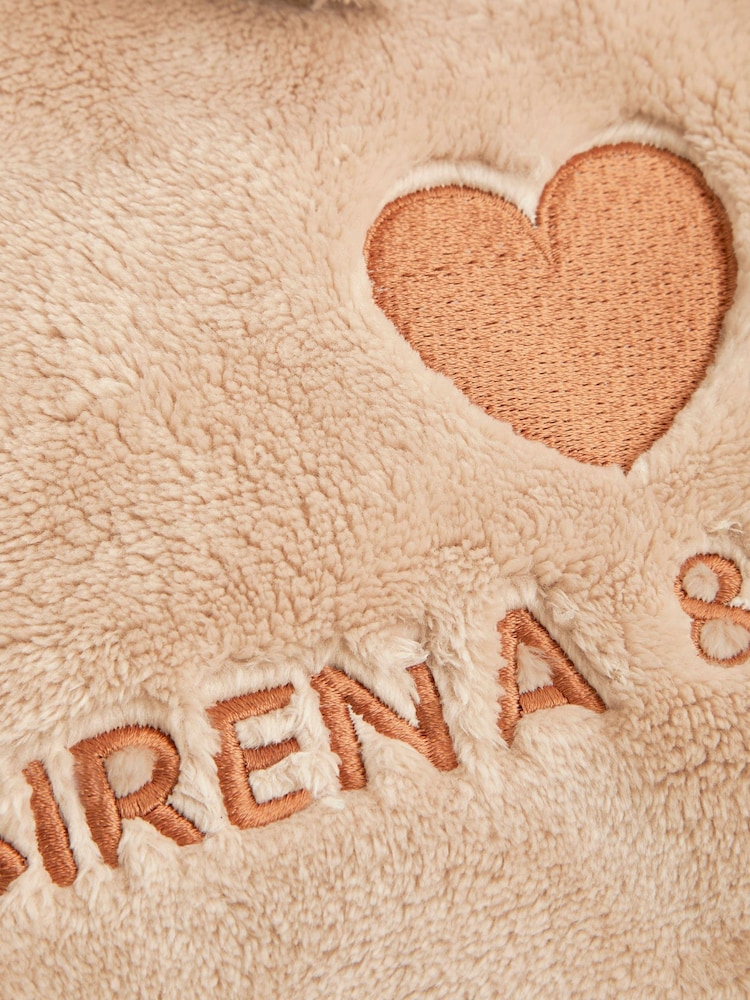 Personalised Embroidered Heart Plush Blanket by Stitch Style - Image 3 of 3
