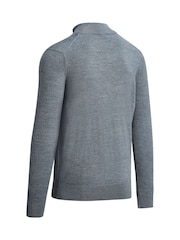 Callaway Apparel Grey 1/4 Blended Merino Sweater - Image 5 of 5