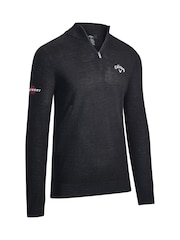 Callaway Apparel 1/4 Blended Merino Black Sweater - Image 4 of 5