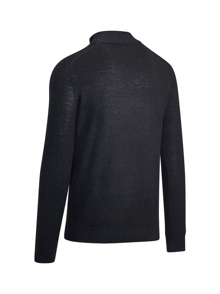 Callaway Apparel 1/4 Blended Merino Black Sweater - Image 5 of 5