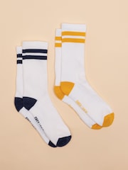 Joules Raindance Navy/Yellow Socks Two pack - Image 1 of 3