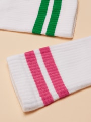 Rosa/Verde - Joules Raindance Socks Two pack - Imagen 2 de 3