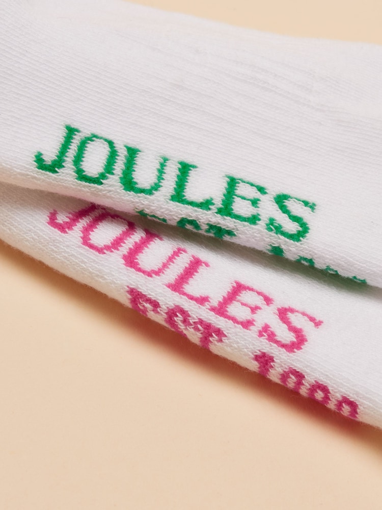 Rosa/Verde - Joules Raindance Socks Two pack - Imagen 3 de 3