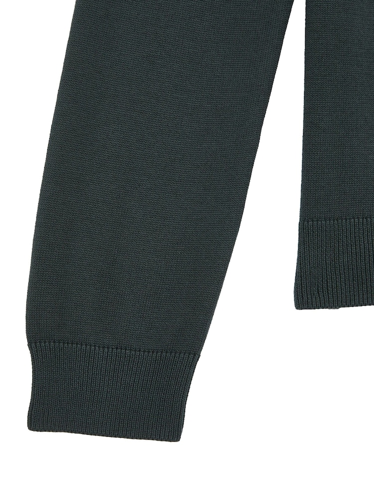 Lyle & Scott Blue 1/4 Zip 100% Cotton Jumper - Image 3 of 3
