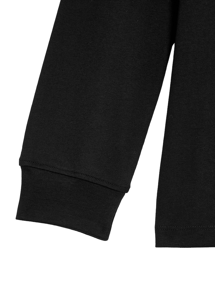Lyle & Scott Black Plain Long Sleeve 100% Cotton T-Shirt - Image 3 of 3