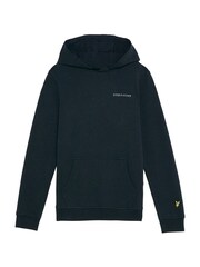 Lyle & Scott Blue Script Embroidered 100% Cotton Hoodie - Image 1 of 3