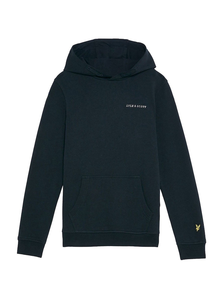 Lyle & Scott Blue Script Embroidered 100% Cotton Hoodie - Image 1 of 3