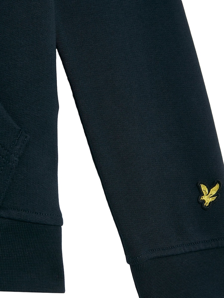 Lyle & Scott Blue Script Embroidered 100% Cotton Hoodie - Image 3 of 3