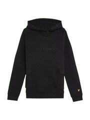 Lyle & Scott Black Cargo Pocket 100% Cotton Hoodie - Image 1 of 3