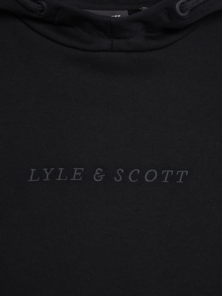 Lyle & Scott Black Cargo Pocket 100% Cotton Hoodie - Image 2 of 3