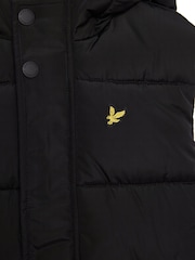 Lyle & Scott Black Padded Hooded Gilet - Image 3 of 4