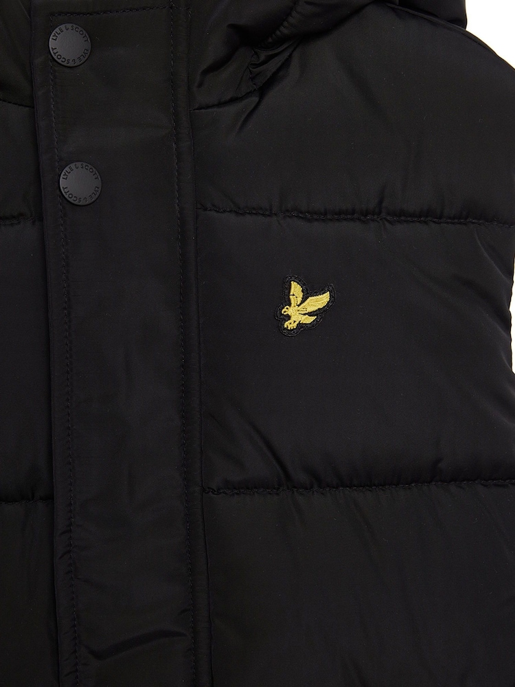 Lyle & Scott Black Padded Hooded Gilet - Image 3 of 4