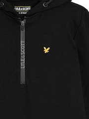 Lyle & Scott Black Fly Fleece Branded Zip Hoodie - Image 2 of 3