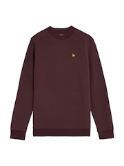 Lyle & Scott Red Fly Fleece Crew Neck Sweat Shirt - Image 1 of 7