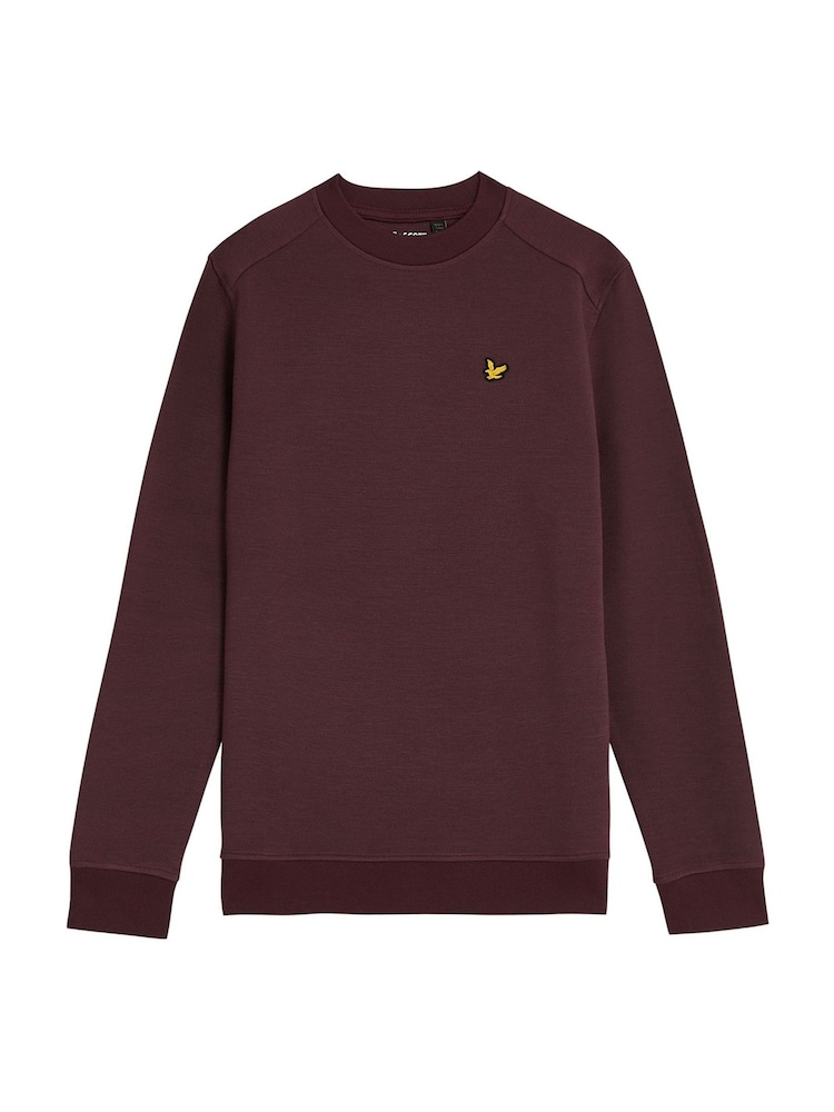 Lyle & Scott Red Fly Fleece Crew Neck Sweat Shirt - Image 1 of 7