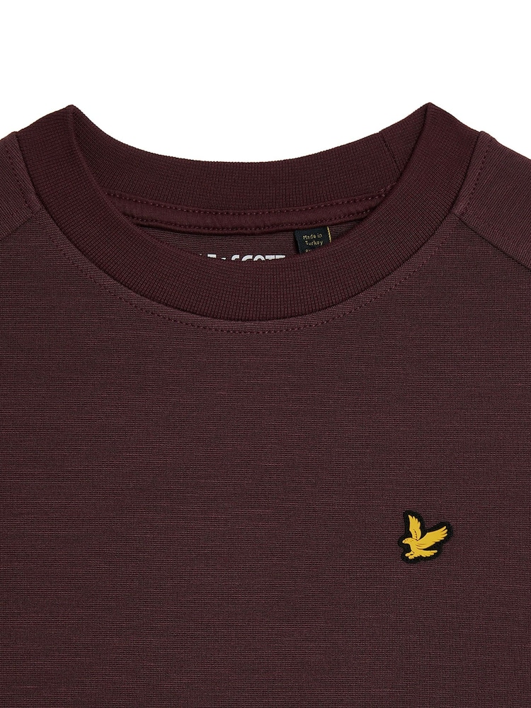 Lyle & Scott Red Fly Fleece Crew Neck Sweat Shirt - Image 2 of 7