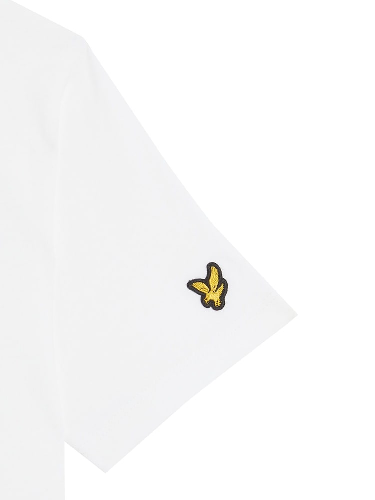 Lyle & Scott White Script Embroidered 100% Cotton T-Shirt - Image 3 of 3