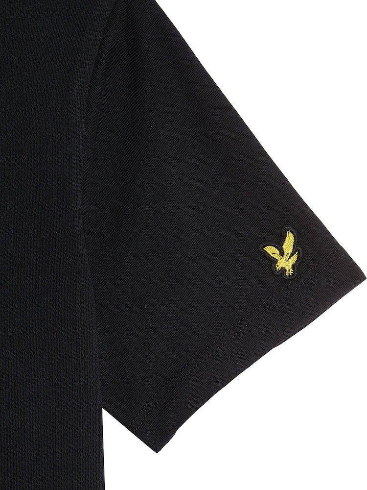Lyle & Scott Black Embroidery 100% Cotton T-Shirt - Image 2 of 3