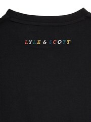 Lyle & Scott Black Embroidery 100% Cotton T-Shirt - Image 3 of 3